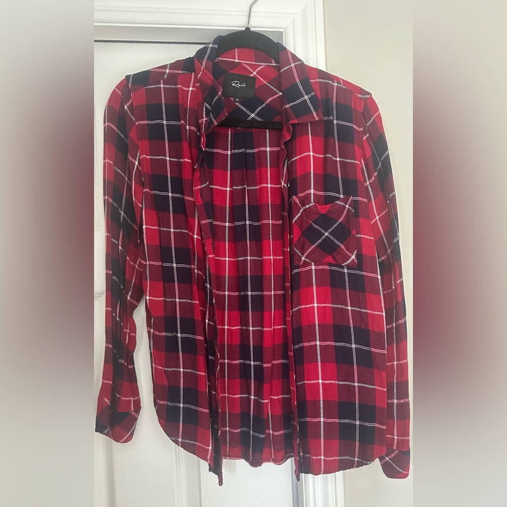 RAILS Red and Black Plaid Shirt